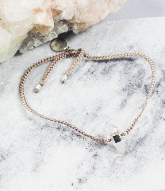 Dusty Pink Bracelet Quartz Silver