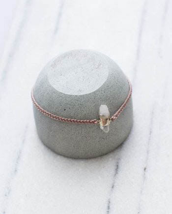 Dusty Pink Bracelet Quartz Silver