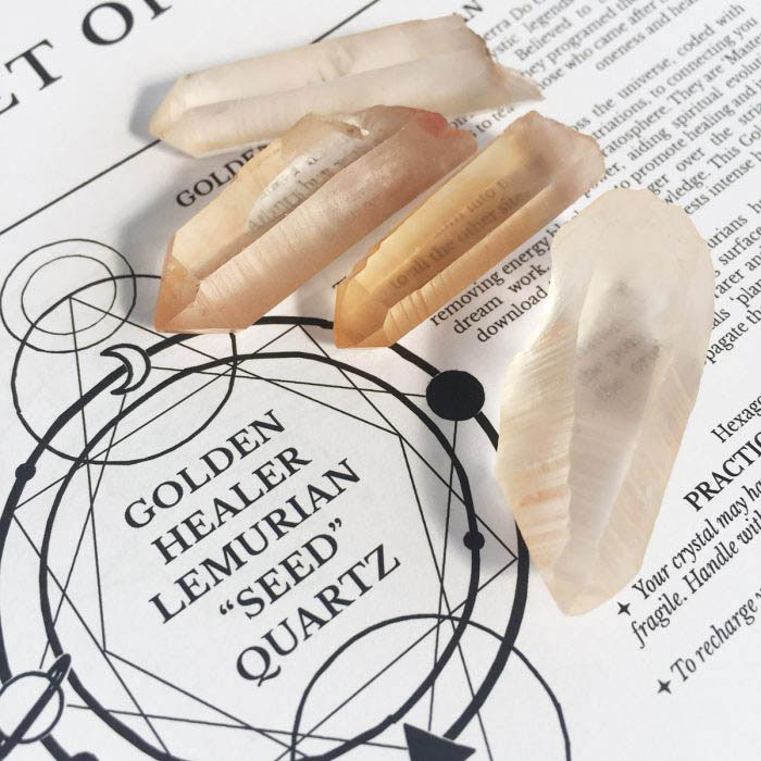 Golden Healer Lemurian Quartz Points // + Rare Seed Points - House of ...