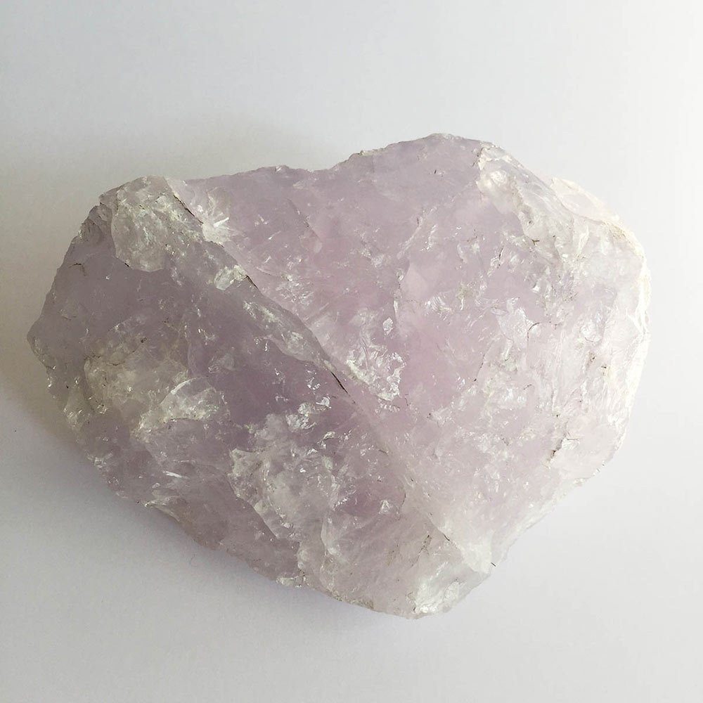 large polished pink lavender rose quartz