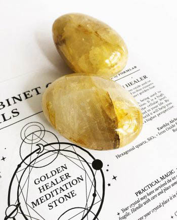 Golden Healer Quartz Crystal Meditation Stone