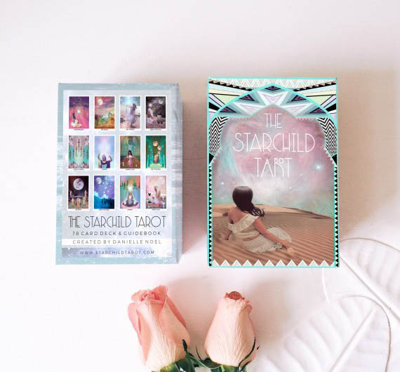 the first edition Starchild Tarot by Danielle Noel turqoise