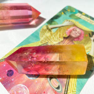 House of Formlab Rose and Sunshine Aura Crystal