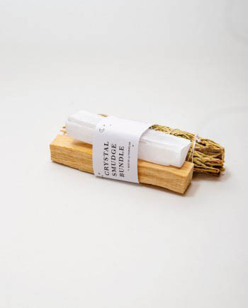 Crystal Smudge Bundle with Cedar Selenite and Palo Santo by House of Formlab