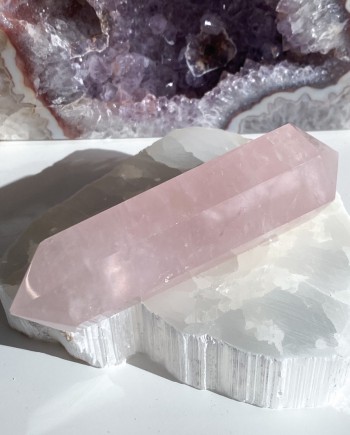 House of Formlab Double Terminated Rose Quartz Wands