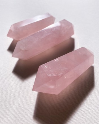 House of Formlab Double Terminated Rose Quartz Wands