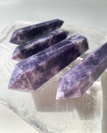 House of Formlab Double Terminated Lepidolite Wands