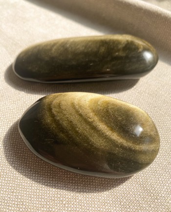 House of Formlab Gold Sheen Obsidian Meditation Stones
