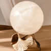House of Formlab Honey Calcite Sphere on Ginko Leaf Stand