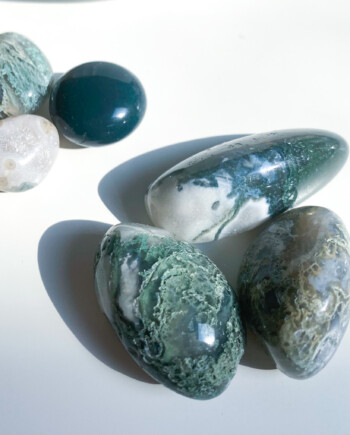 Moss Agate Thumble