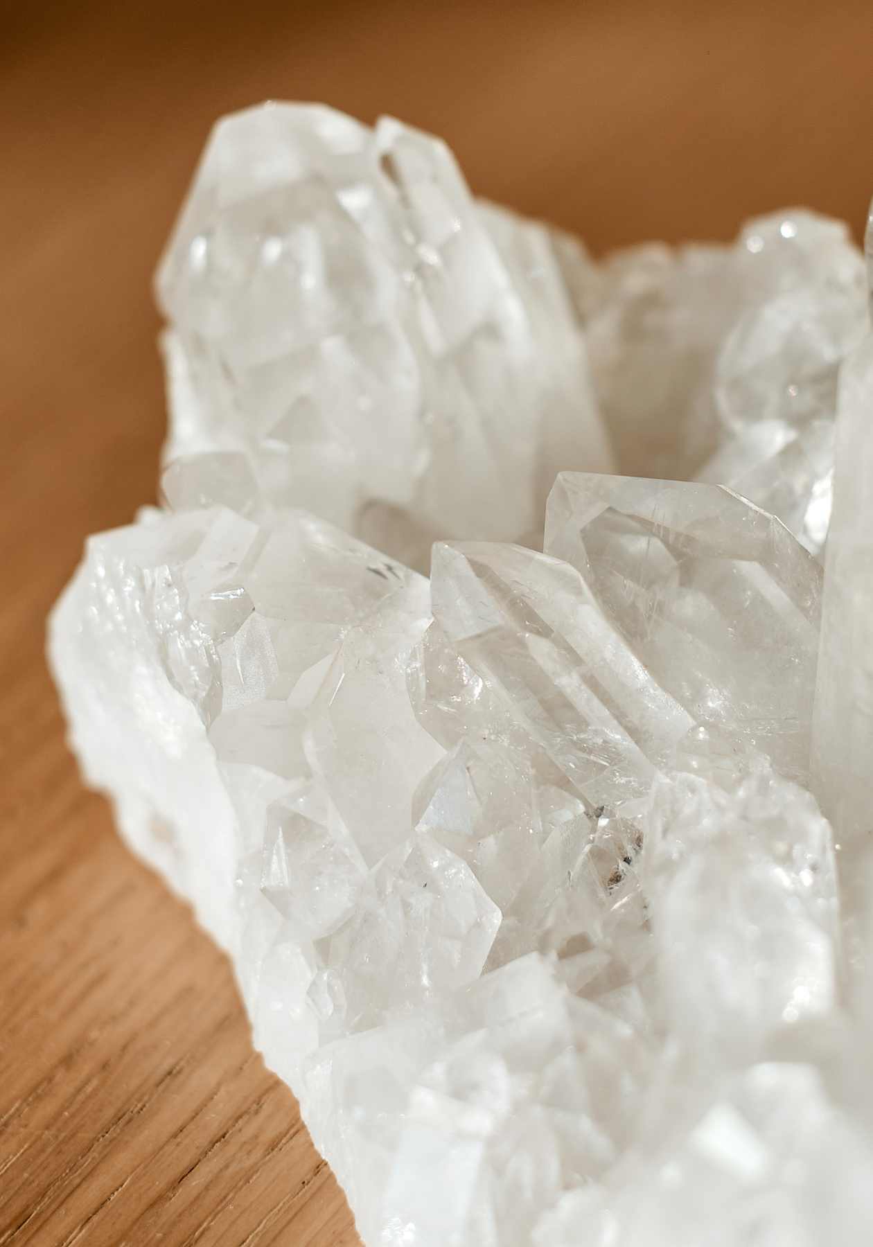 clear quartz cluster