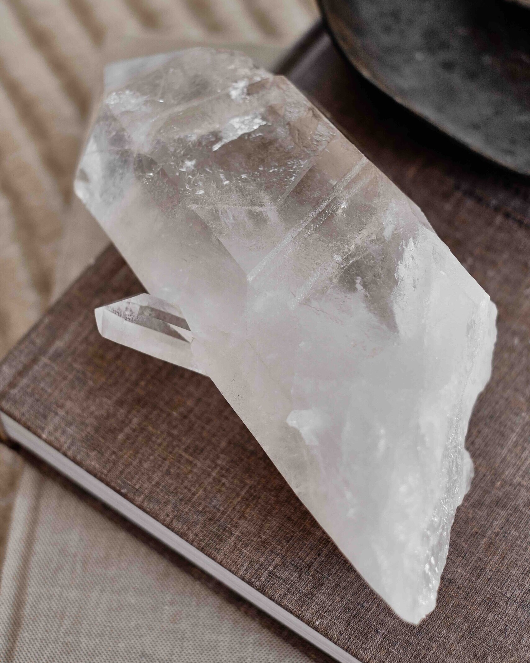 Brazilian Clear Quartz Point with Baby & Warrior Markings (H)